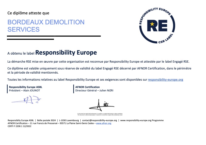 diplome responsibility europe bds