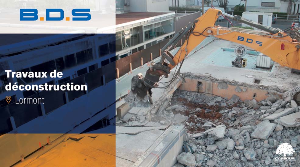 Film : travaux de déconstruction contrôlée de la piscine de Lormont
